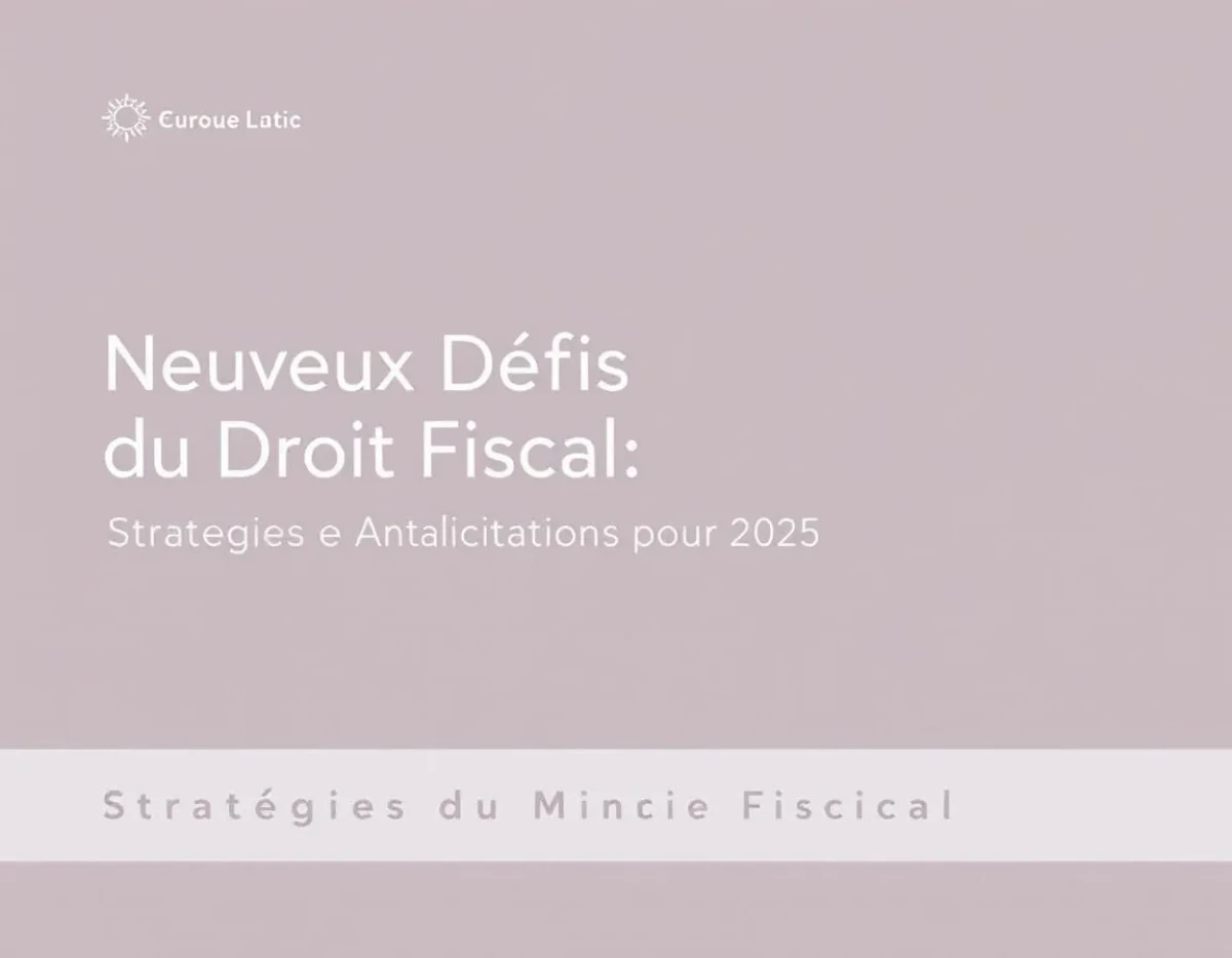 Nouveaux Défis du Droit Fiscal: Stratégies et Anticipations pour 2025
