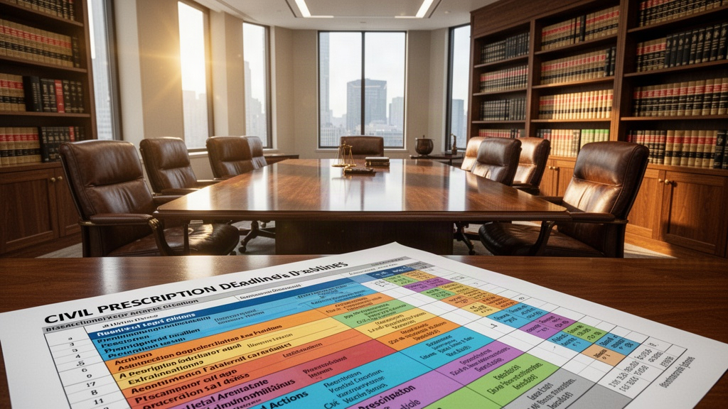 Délais de prescription en droit civil : le tableau récapitulatif par type d'action